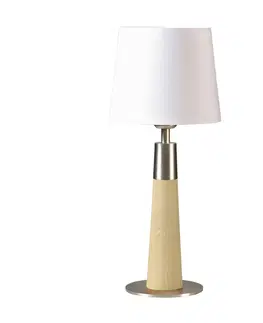 Stolové lampy HerzBlut HerzBlut Conico stolná lampa biela dub 44 cm