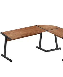 Moderné kancelárske stoly Písací stôl Markadler Leader 5.5 orech/čierna