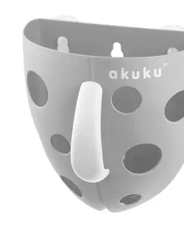 Hračky do vody AKUKU - Plastový box na hračky do vane sivý