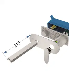 Kúpeľňové batérie MEREO - Dita jednocestná podomietková batéria s ramienkom, s hranatým krytom CBE60105DCU