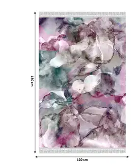 Koberce a koberčeky Koberec, ružová/zelená/krémová/vzor, 120x180, DELILA