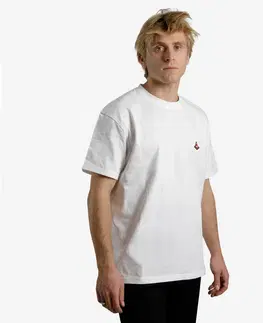 ponožky Skateboardové tričko TS500 Trafic s krátkym rukávom biele