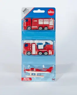 Hračky - dopravné stroje a traktory SIKU - Blister set - hasičský set, 3 ks