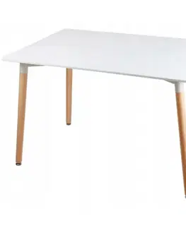Jedálenské stoly Stôl Bergen biely 140cm
