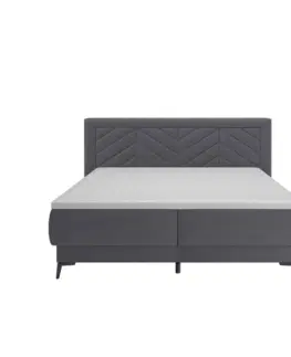 Postele Boxspringová posteľ, 160x200, sivá, OPTIMA A