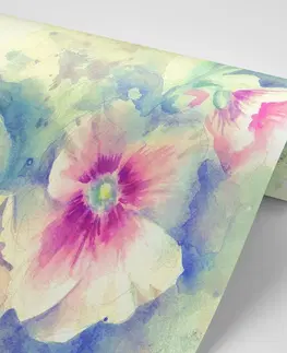 Samolepiace tapety Samolepiaca tapeta akvarelová ilustrácia kvetov