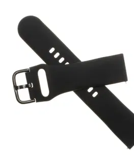 Príslušenstvo k wearables FIXED Silikónový remienok Strap so šírkou 22 mm pre inteligentné hodinky, čierna FIXSST-22MM-BK