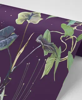 Samolepiace tapety Samolepiaca tapeta rastliny na nočnej oblohe