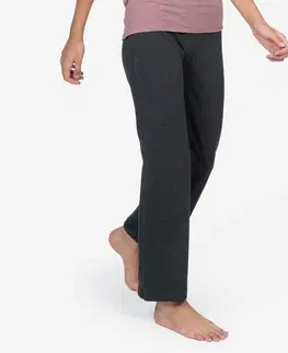 nohavice Dámske nohavice na jogu sivo-ružové