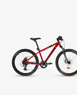 bicykle Horský bicykel ROCKRIDER ST 900 24-palcový pre deti od 9 do 12 rokov červený