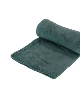 Prikrývky na spanie Deka fleece zelená, 125 x 150 cm