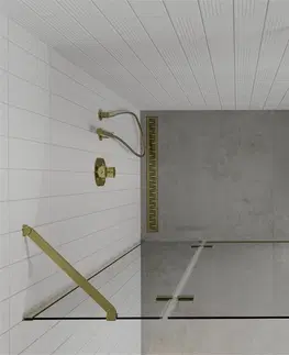 Sprchovacie kúty MEXEN/S - ROMA sprchovací kút 70x80, transparent, zlatá 854-070-080-50-00