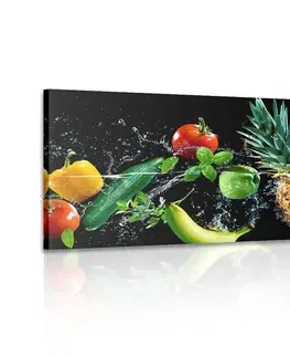 Obrazy jedlá a nápoje Obraz organické ovocie a zelenina