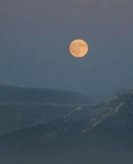 Obrazy prírody a krajiny Obraz spln mesiaca nad horami