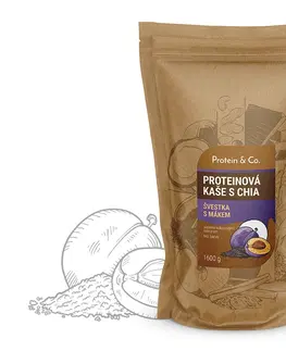 Zdravé potraviny Protein & Co. Proteínové kaše s chia 1 600 g – 8 príchutí PRÍCHUŤ: Arašidy s karamelom