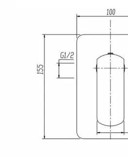 Kúpeľňové batérie SAPHO - MIXONA podomietková sprchová batéria, 1 výstup, chróm MG041