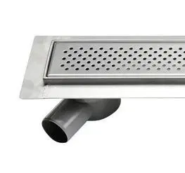 Sprchovacie kúty AQUALINE - KROKUS podlahový žľab  z nerezové oceli s roštom, L-960, DN50 2705-10