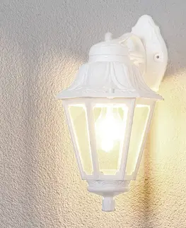 Vonkajšie nástenné svietidlá Fumagalli Vonkajšie LED svietidlo Bisso Anna E27 biela