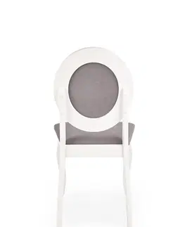Jedálenské stoličky HALMAR Barock jedálenská stolička biela / sivá