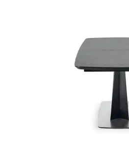 Jedálenské stoly HALMAR Fangor rozkladací jedálenský stôl tmavosivá / čierna
