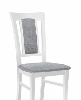 Jedálenské stoličky HALMAR Konrad jedálenská stolička biela / sivá