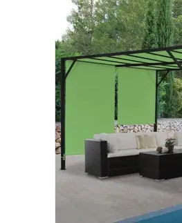 Záhradné pergoly Pergola se stahovací střechou 4x4 m Dekorhome Zelená