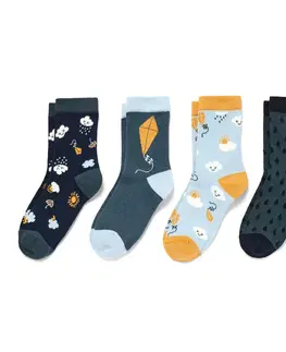 Socks Detské ponožky, 5 párov, bridlicovomodré