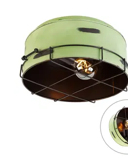 Stropne svietidla Industriálne stropné svietidlo zelené 35 cm - Barril