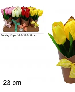 Umelé kvety MAKRO - Kytica umelá - tulipány rôzne farby