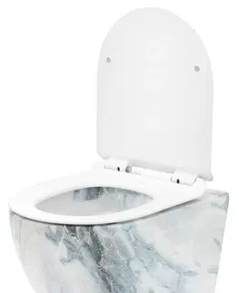Záchody REA - Závesná WC misa vrátane sedátka Granit Shiny REA-C8002