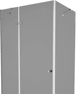 Vane MEXEN/S - Roma sprchovací kút 90x120 cm, grafit, chróm + čierna vanička so sifónom 854-090-120-01-40-4070
