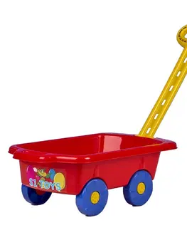 Hračky na záhradu BAYO - Detský vozík Vlečka 45 cm červený