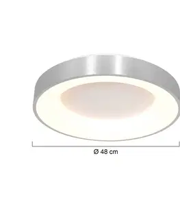 Stropné svietidlá Steinhauer Stropné LED svetlo Ringlede 2700K Ø48cm strieborná