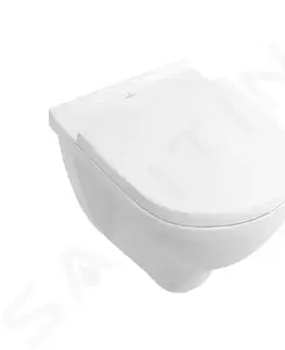 Záchody VILLEROY & BOCH - O.novo Závesné WC s doskou SoftClosing, DirectFlush, alpská biela 5660HR01