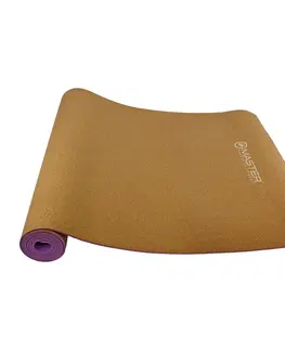 Podložky na cvičenie Podložka na cvičenie MASTER Yoga 4 mm - 183 x 61 cm - korková - fialová