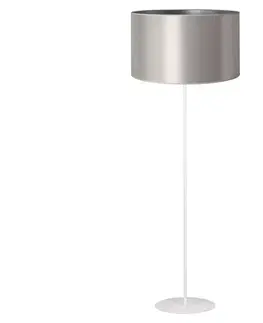 Lampy   - Stojacia lampa CANNES 1xE27/15W/230V 45 cm strieborná/biela 
