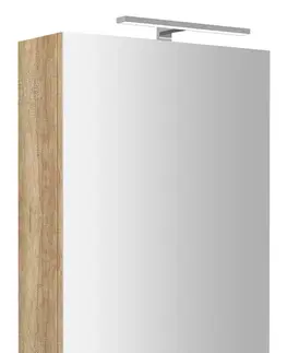 Kúpeľňový nábytok SAPHO - RIWA galérka s LED osvetlením, 50x70x17cm, dub Alabama RIW050-0022