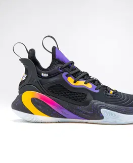 tenis Pánska basketbalová obuv SE900 TMK NBA Lakers čierna