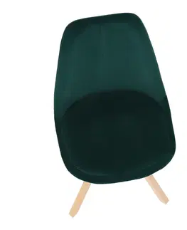 Stoličky Stolička, smaragdová Velvet látka/buk, SABRA