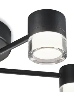 Stropné svietidlá Helestra Helestra Kala stropné LED svietidlo, čierna, 7-pl.
