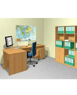 Kancelárske skrine Kontajner so zámkom, buk, TEMPO ASISTENT 2 NEW 015