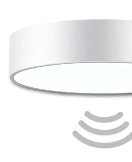Svietidlá Stropné kúpelňové svietidlo s čidlom Temar CLEO 400 biela IP54