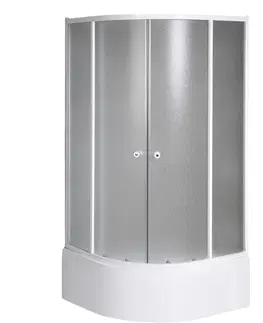 Sprchové dvere AQUALINE - ARLEN štvrťkruhová sprchová zástena 900x900, sklo Brick BTR903