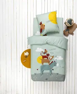 Bavlnené Detská posteľná bielizeň Cocorico s potlačou, bavlna