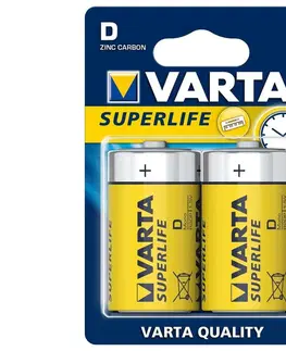 Predlžovacie káble VARTA Varta 2020 - 2 ks Zinkouhlíková batéria SUPERLIFE D 1,5V 