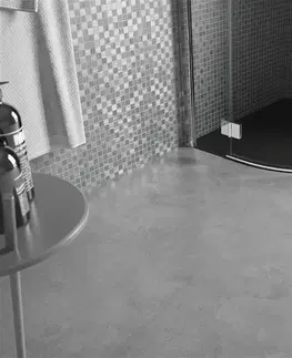 Vane MEXEN - Bert štvrťkruhová sprchová vanička SMC 90 x 90 cm, čierna 4KR709090