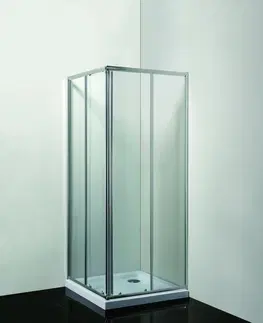 Sprchovacie kúty HOPA - Sprchovací kút SMART - RANDA - Farba rámu zásteny - Hliník chróm, Rozmer A - 80 cm, Rozmer B - 80 cm, Smer zatváranie - Univerzálny Ľavé / Pravé, Výplň - Grape bezpečnostné sklo - 4/6 mm OLBRAN80CGBV