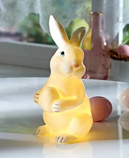 Drobné dekorácie a doplnky LED porcelánový zajačik
