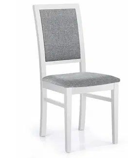Čalúnené stoličky Stolička Sylwek 1 drevo/tkanina biela/inari 91 43x56x96