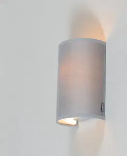 Nastenne lampy Moderné nástenné svietidlo sivé - Simple Drum